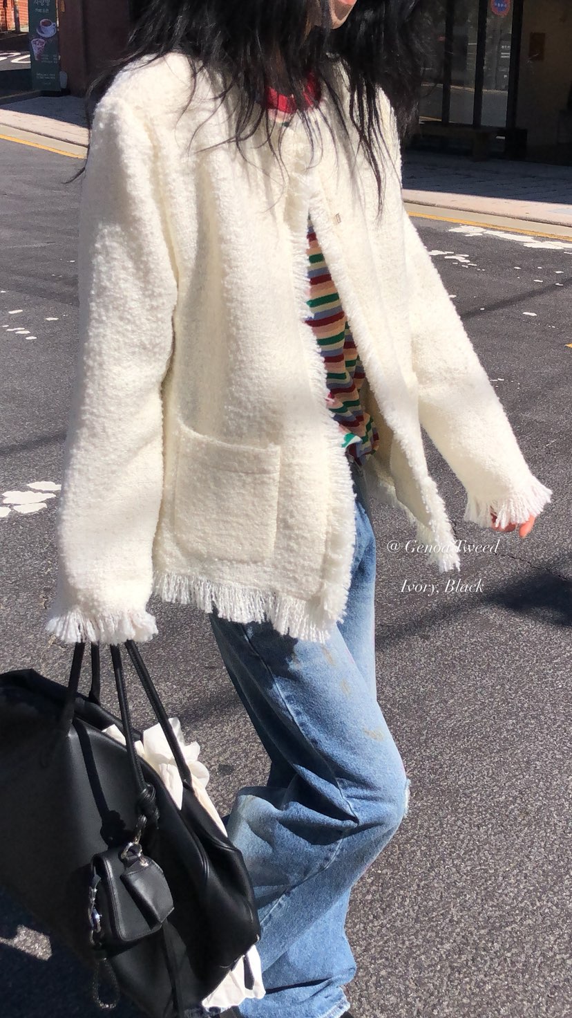 OVER RICH韓國代購女裝新款時尚熱賣人氣休閑推薦夾克花呢OVER RICH夾克