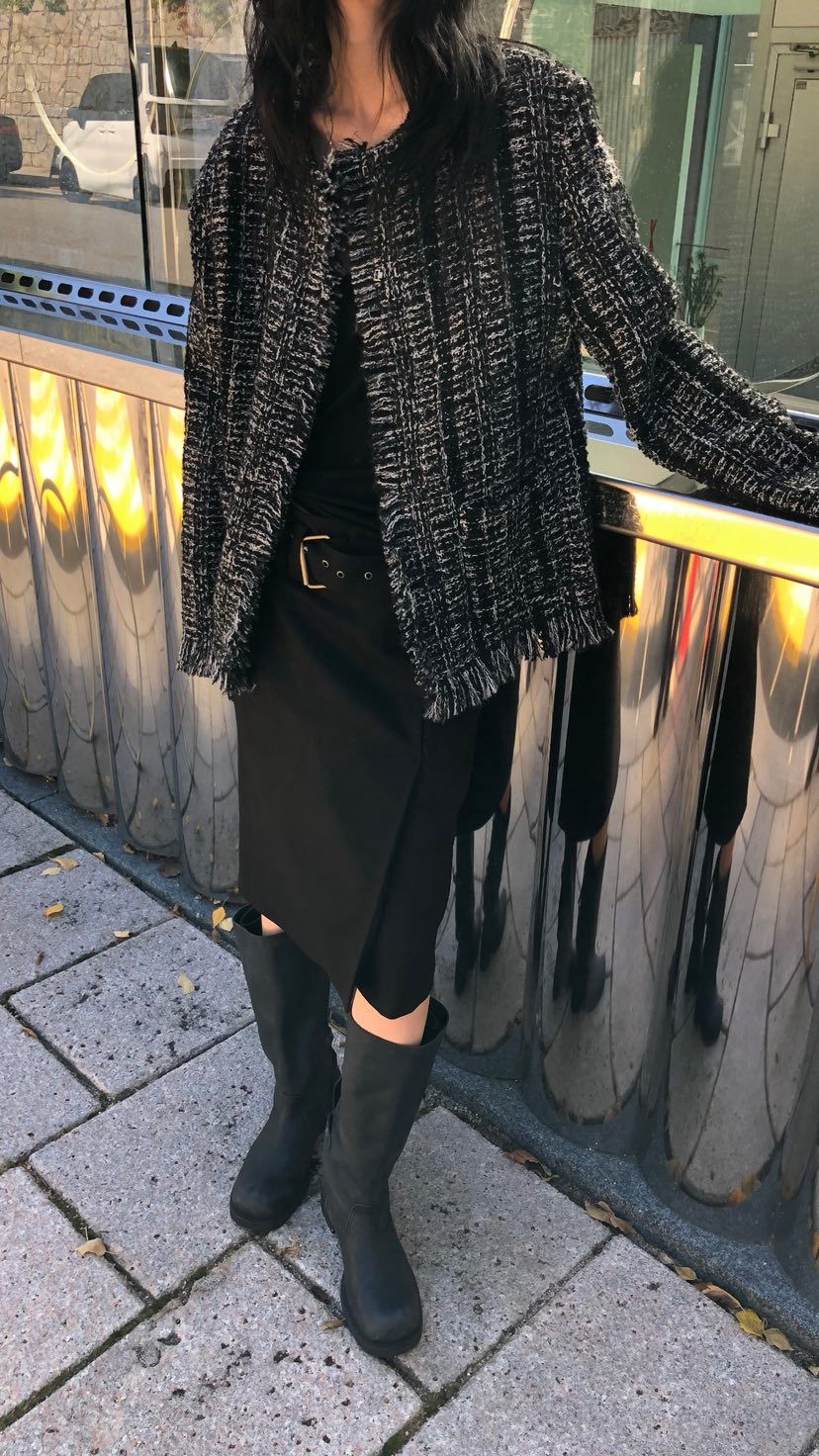 OVER RICH韓國代購女裝新款時尚熱賣人氣休閑推薦夾克花呢OVER RICH夾克