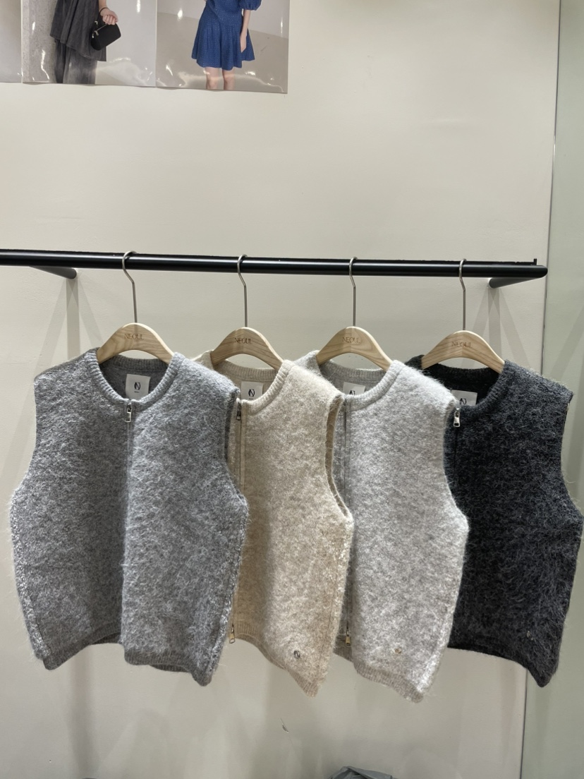 NEOUL東大門直郵女裝新品休閑時尚推薦真品人氣熱賣馬甲NEOUL/ahin雙領標簽馬甲