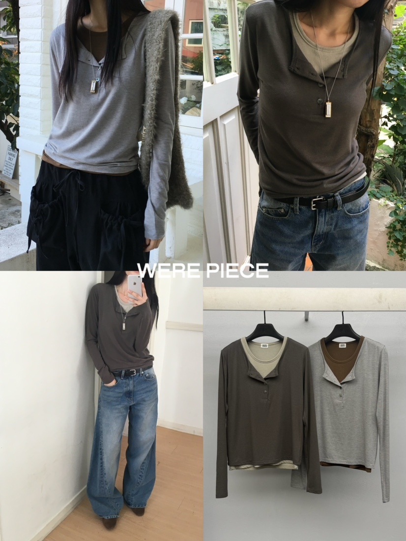 KARE/WEREPIECE韓國直郵女裝新品熱賣休閑人氣時尚長袖T恤KARE/WEREPIECE長袖T恤