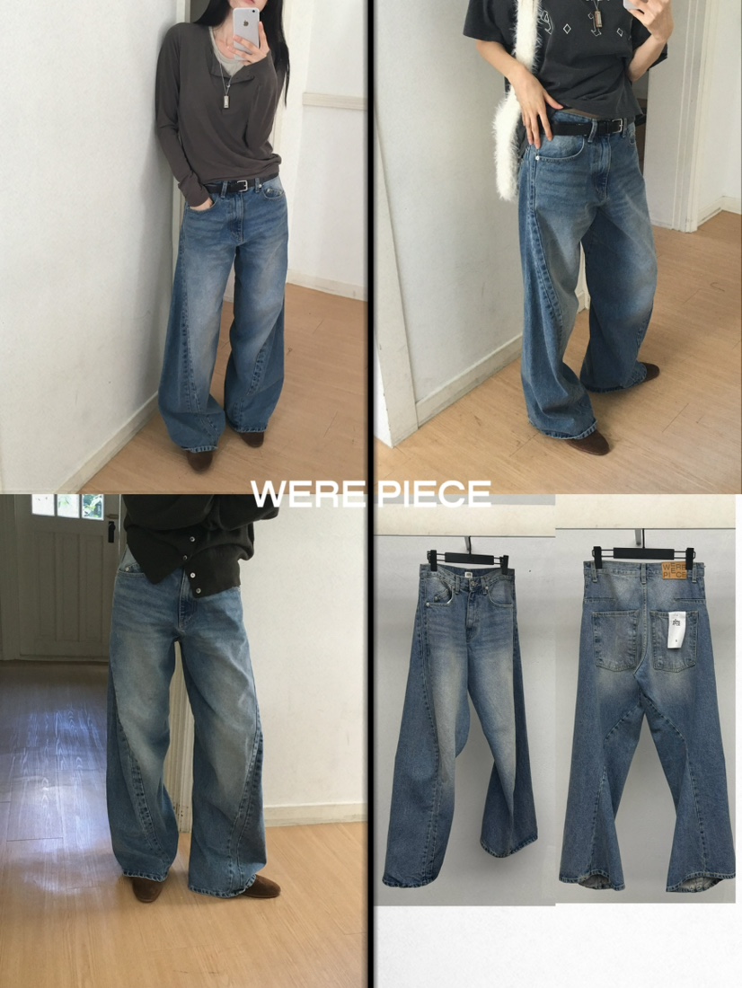KARE/WEREPIECE韓國直郵女士新款推薦時尚熱賣人氣牛仔褲KARE/WEREPIECE牛仔褲