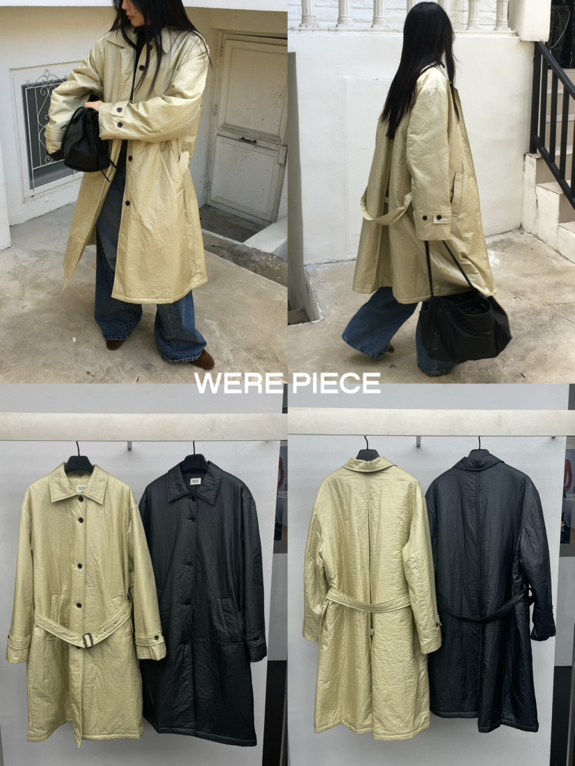 KARE/WEREPIECE韓國代購女裝新款時尚推薦中長款大衣含腰帶KARE/WEREPIECE中長款大衣