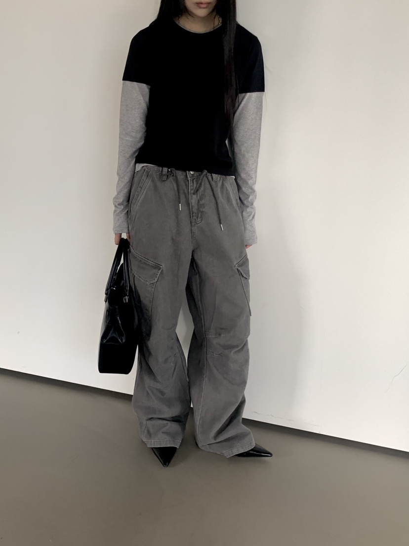 MUYBIEN東大門實拍女裝新品人氣休閑推薦時尚真品熱賣休閑褲MUYBIEN休閑褲