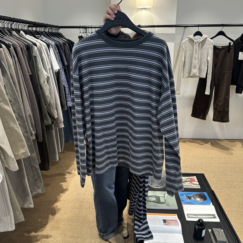 PAUSE東大門代購女士新品推薦熱賣真品時尚休閑人氣長袖T恤PAUSE長袖T恤圖色1灰色