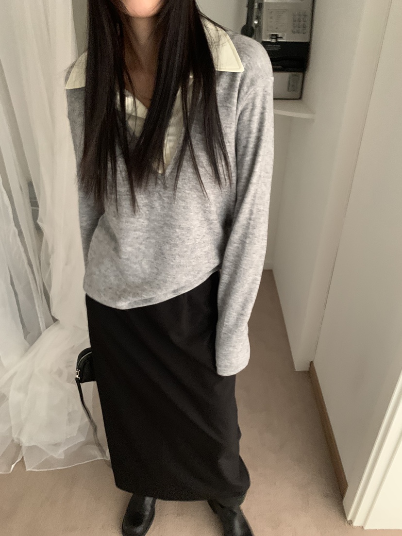 TRUE韓國代購女士新款推薦休閑時尚人氣熱賣長袖T恤假兩件TRUE長袖T恤
