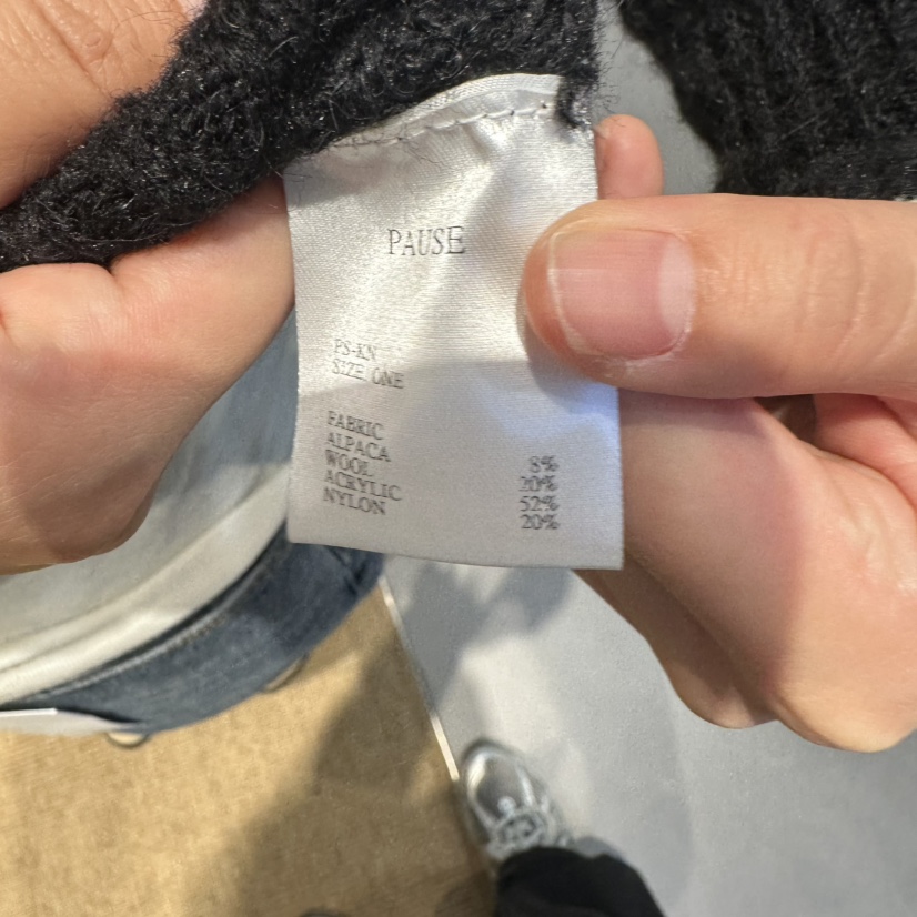 PAUSE東大門代購女裝新品推薦休閑毛衣拉鏈連帽衫羊駝毛短款PAUSE毛衣