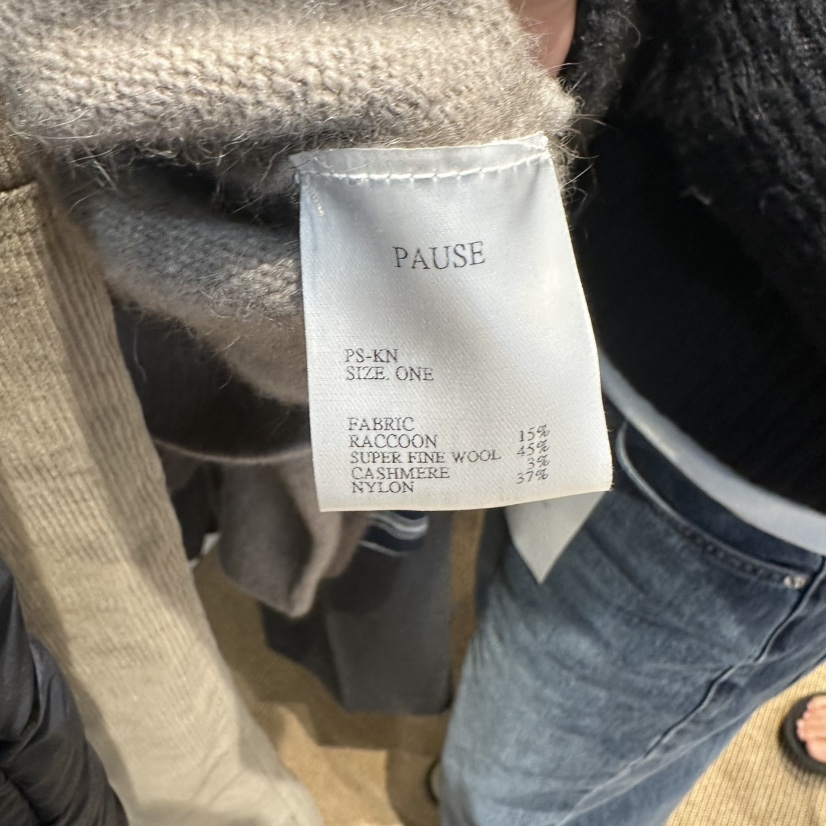 PAUSE東大門代購女士新品休閑人氣真品熱賣毛衣不含圍巾浣熊PAUSE毛衣