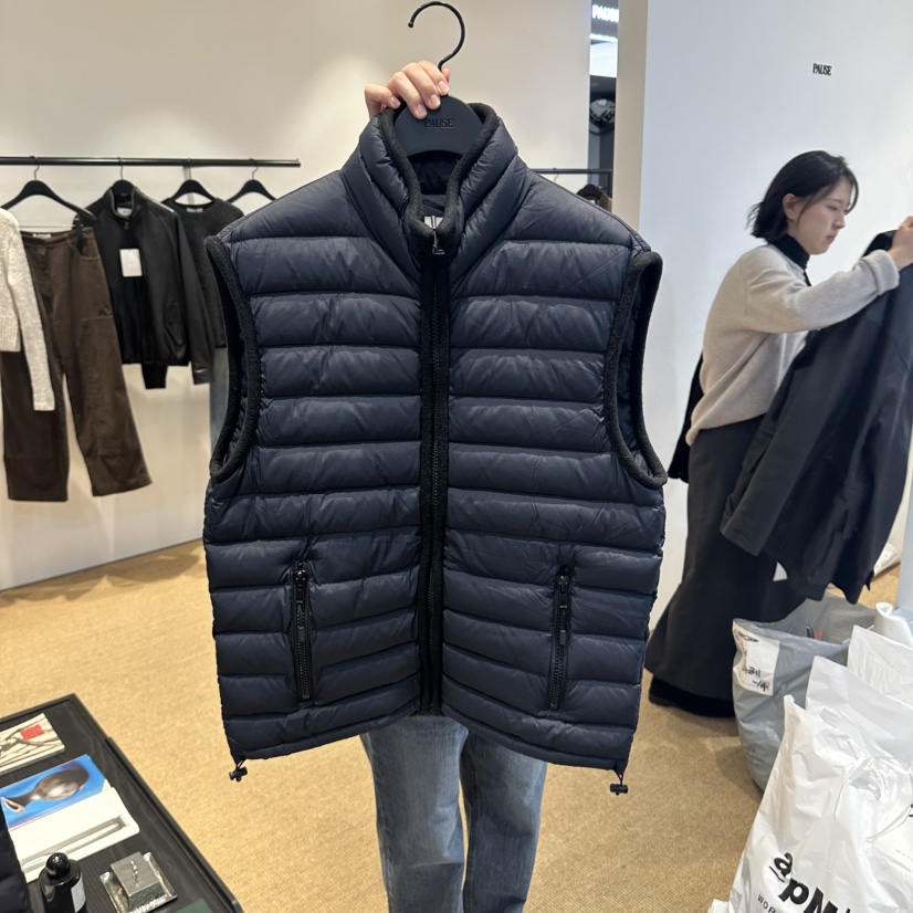 PAUSE東大門直郵女士新款真品熱賣時尚推薦人氣休閑馬甲鵝絨PAUSE馬甲圖色1深藍色