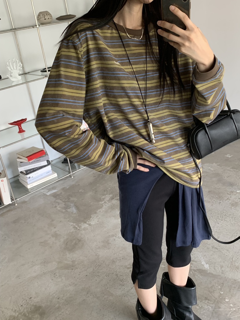 TRUE韓國代購女士新款推薦熱賣人氣休閑時尚真品長袖T恤TRUE長袖T恤