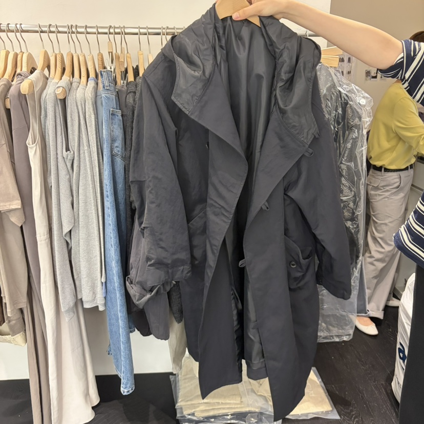 TAFFETA/MURET/ROBERTI韓國直郵女裝新款時尚休閑長款風衣TAFFETA/MURET/ROBERTI長款風衣圖色2深藍色