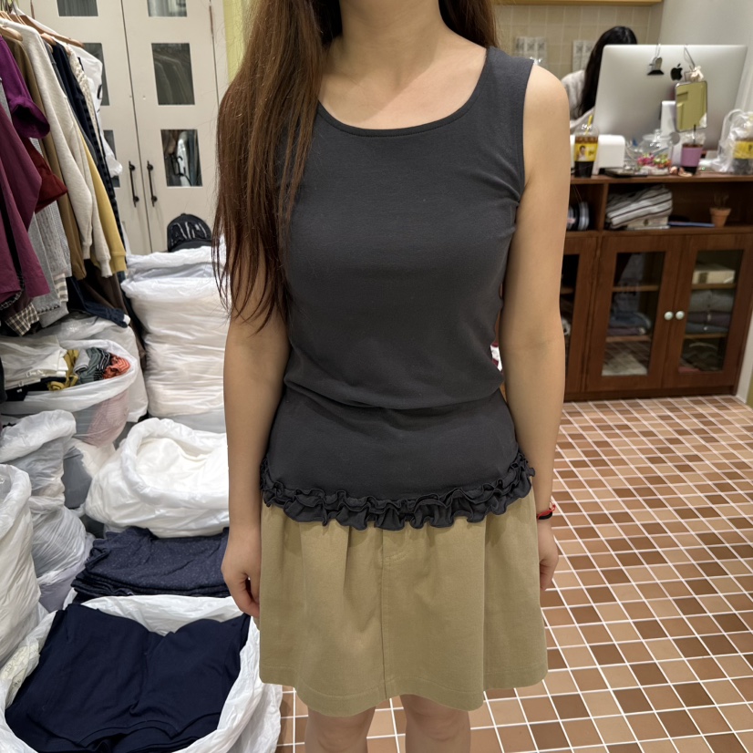 OURMOMENT韓國直郵女裝新款推薦熱賣真品人氣吊帶背心褶邊OURMOMENT吊帶/背心圖色3