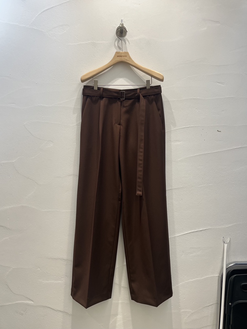 BROWN PAPER東大門代購女裝新品休閑熱賣人氣休閑褲含腰帶BROWN PAPER休閑褲圖色3