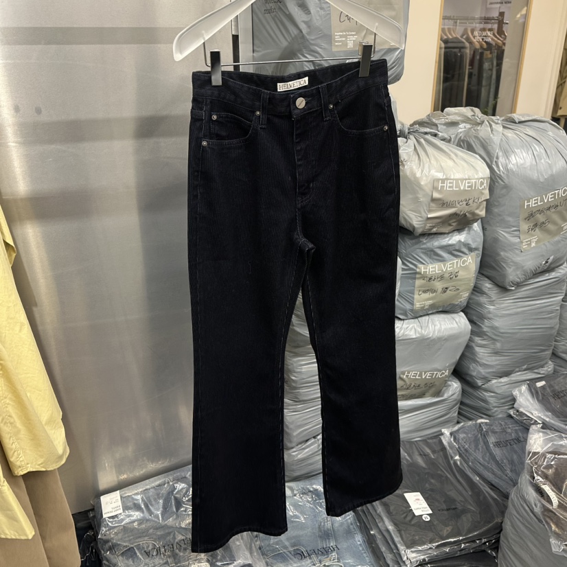HELVETICA韓國代購女裝新款真品熱賣推薦休閑休閑褲燈芯絨HELVETICA休閑褲圖色2深藍色