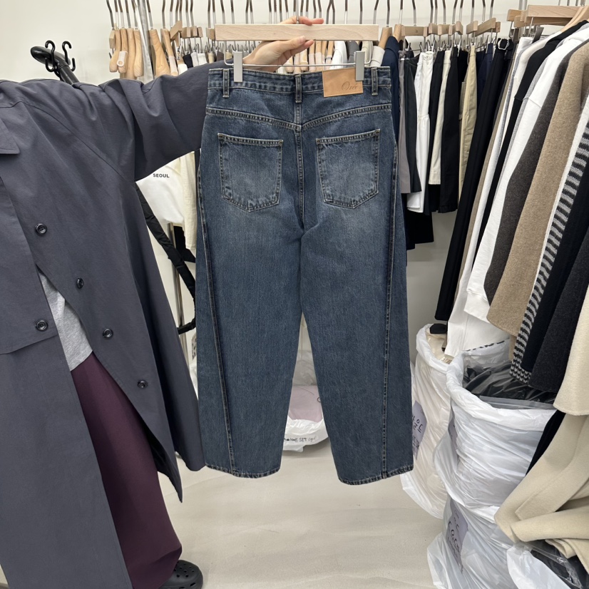 OREE韓國代購女裝新品休閑真品時尚熱賣推薦人氣牛仔褲Oree牛仔褲