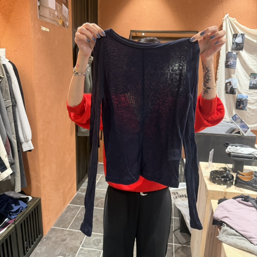 SOPHISTICATE韓國直郵女裝新款時尚真品推薦休閑人氣長袖T恤SOPHISTICATE長袖T恤圖色3深藍色