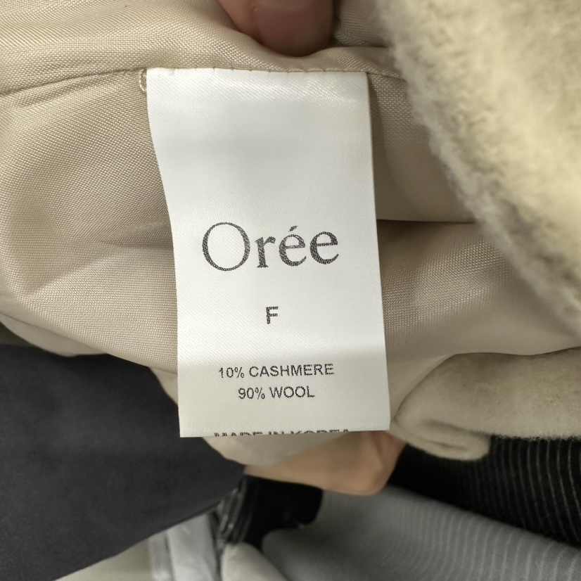 OREE東大門直郵女裝新品真品熱賣推薦中長款大衣含腰帶手工Oree中長款大衣
