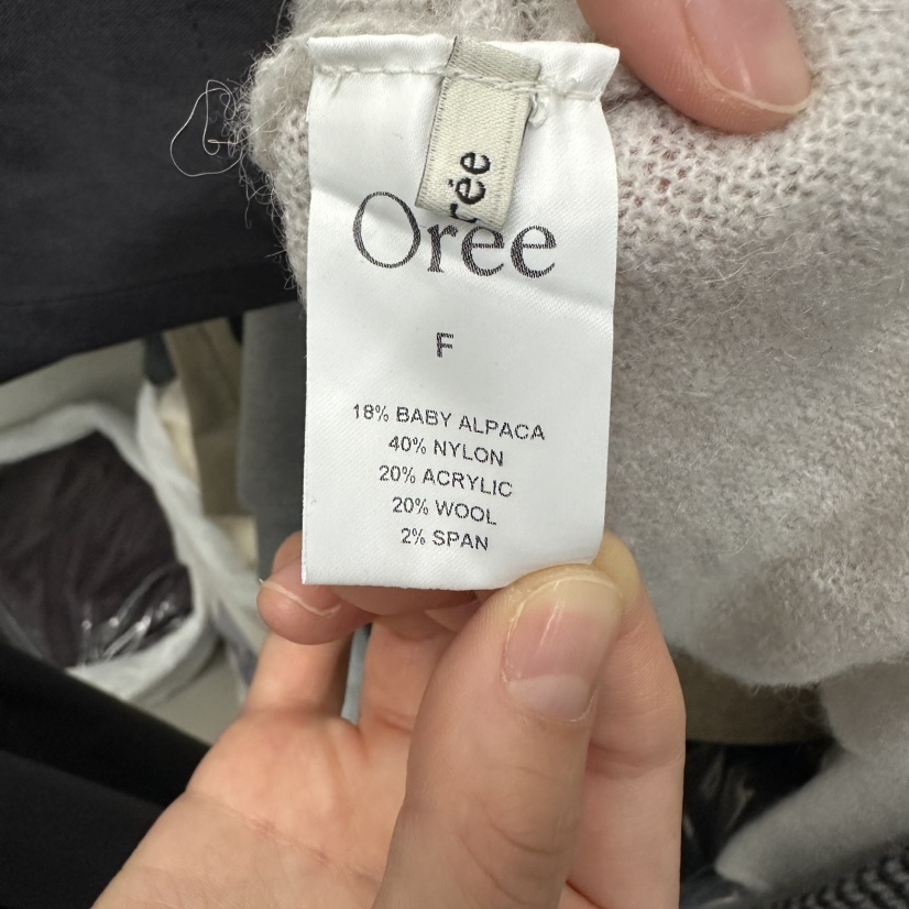 OREE東大門實拍女裝新款時尚推薦休閑真品針織衫含脖帶圍巾Oree針織衫