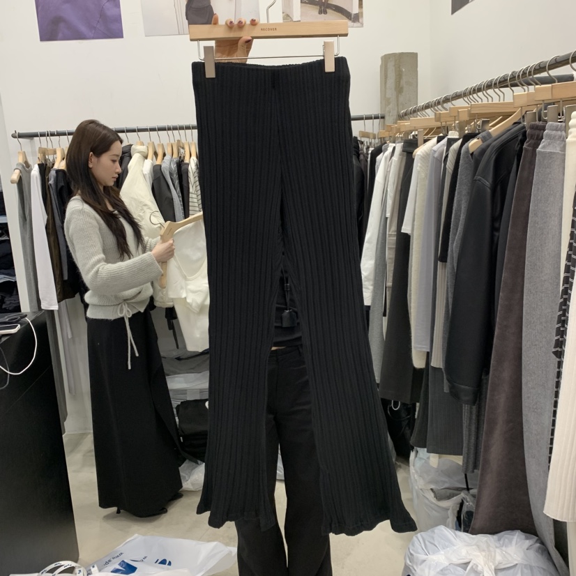 RECOVER東大門實拍女士新品推薦時尚人氣休閑熱賣真品休閑褲RECOVER/MOMENT休閑褲圖色2黑