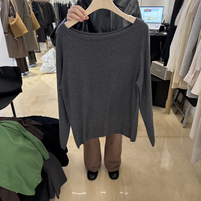 KOIVUE韓國直郵女士新款時尚休閑人氣熱賣推薦長袖T恤蝴蝶結KOIVUE長袖T恤圖色3墨色