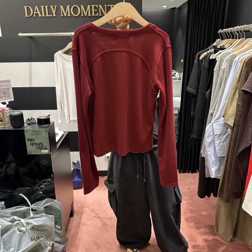 DAILY MOMENT韓國代購女士新品休閑真品熱賣人氣長袖T恤DAILY MOMENT長袖T恤