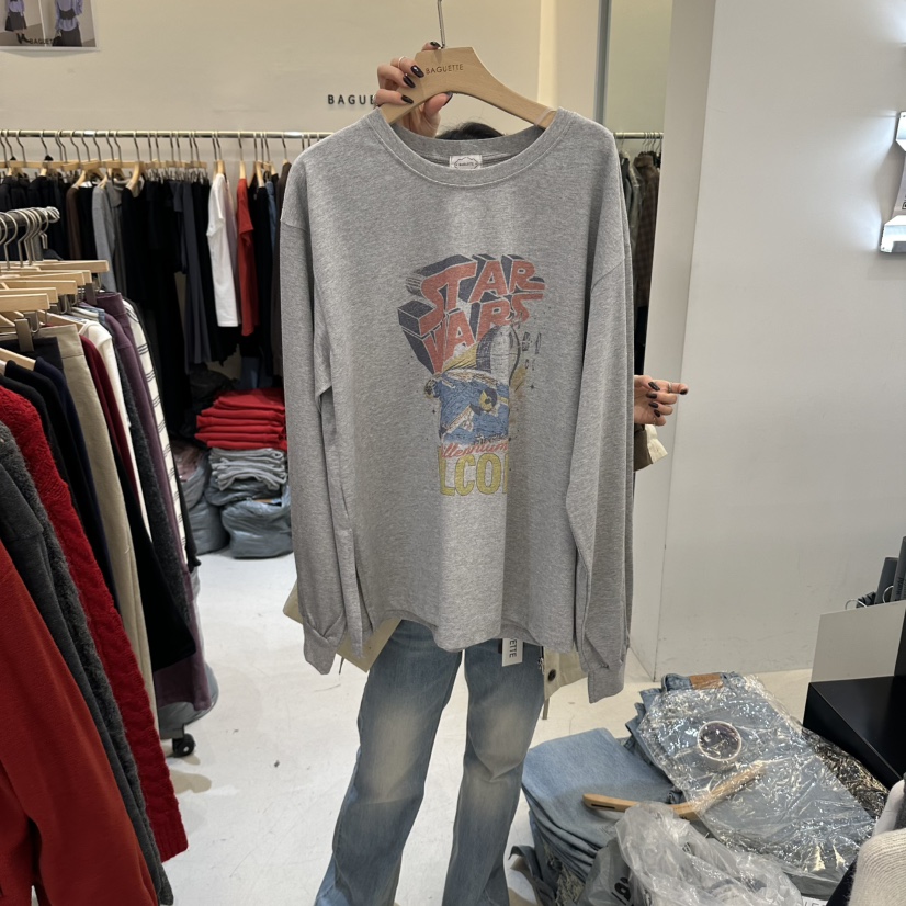 BAGUETTE-P東大門實拍女裝新品休閑時尚真品推薦長袖T恤BAGUETTE-P長袖T恤圖色1