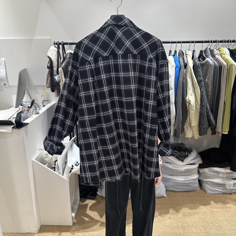 GARDEN LAYER東大門代購女士新品時尚推薦襯衫蕾絲衫格紋GARDEN LAYER襯衫/蕾絲衫