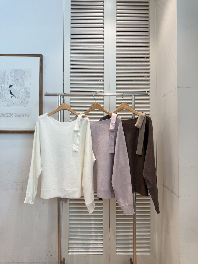 FAVE-L韓國直郵女士新品人氣休閑熱賣襯衫蕾絲衫船領絲帶FAVE-L襯衫/蕾絲衫