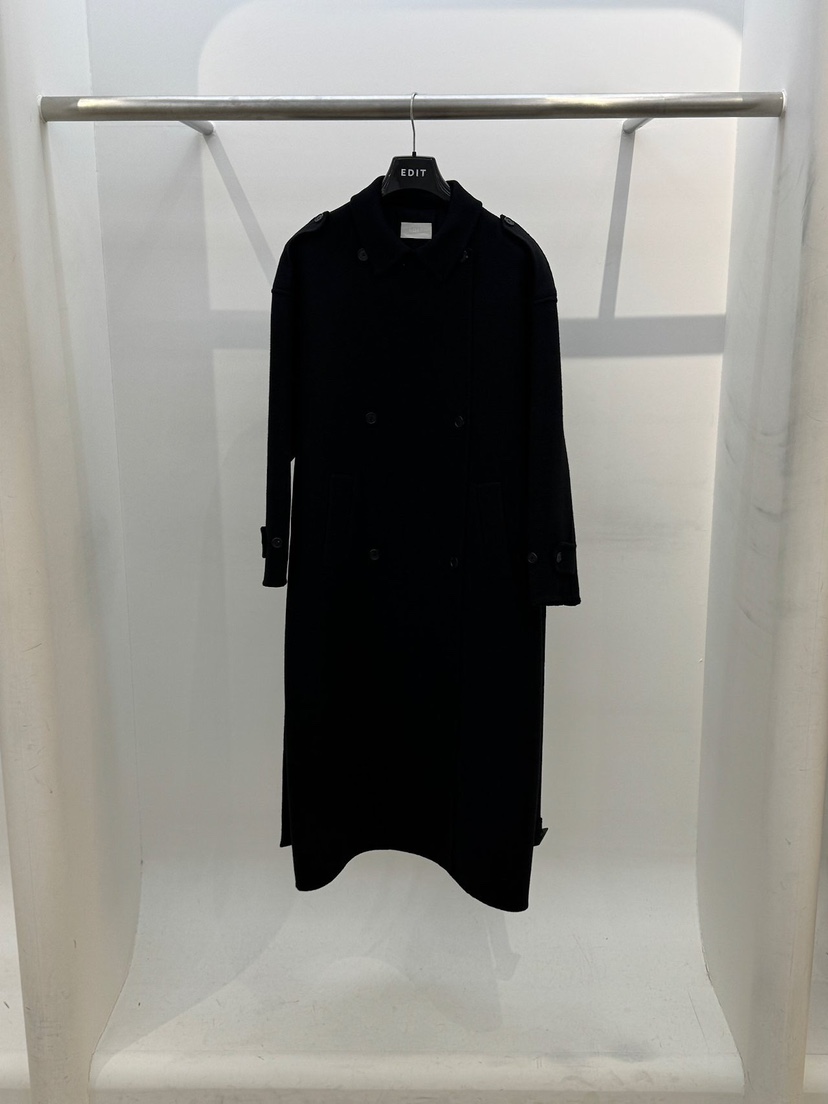 EDIT東大門直郵女士新品真品休閑熱賣推薦中長款大衣含腰帶EDIT中長款大衣圖色3黑色