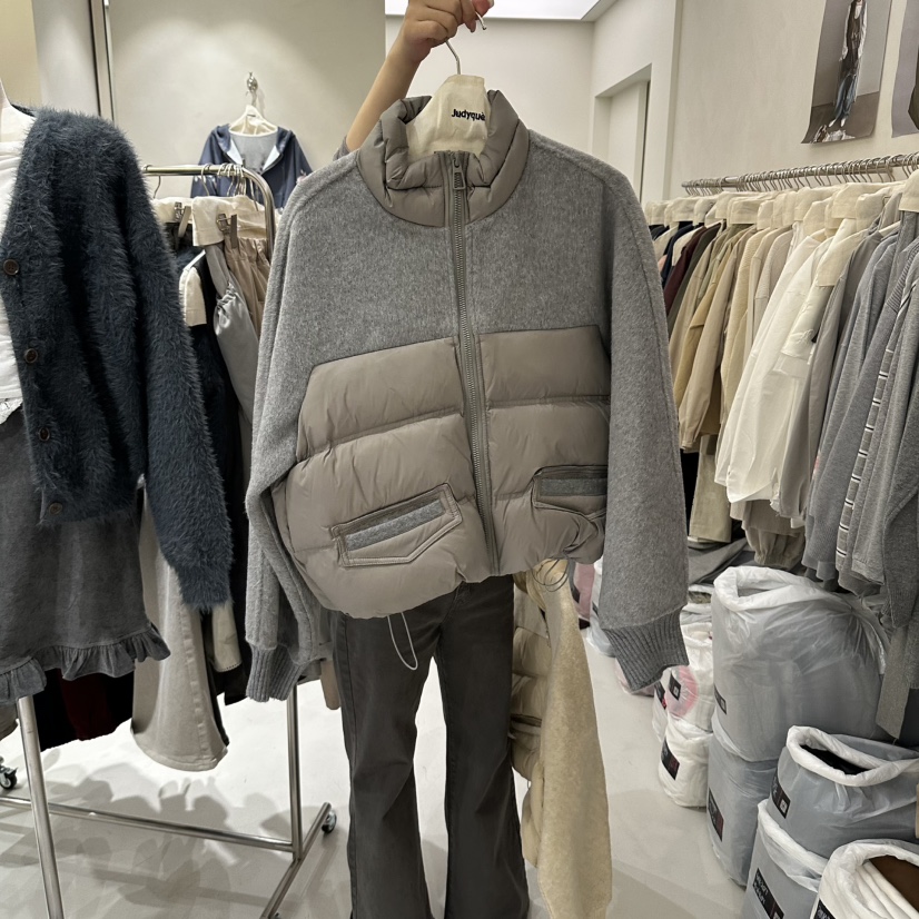 JUDYQUE韓國代購女裝新品推薦休閑時尚熱賣人氣真品短款棉服JUDYQUE短款棉服圖色2