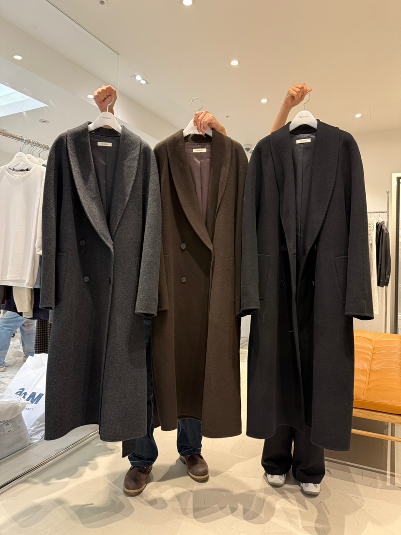 THE BRUNCH東大門直郵女裝新品時尚人氣休閑中長款大衣手工THE BRUNCH中長款大衣