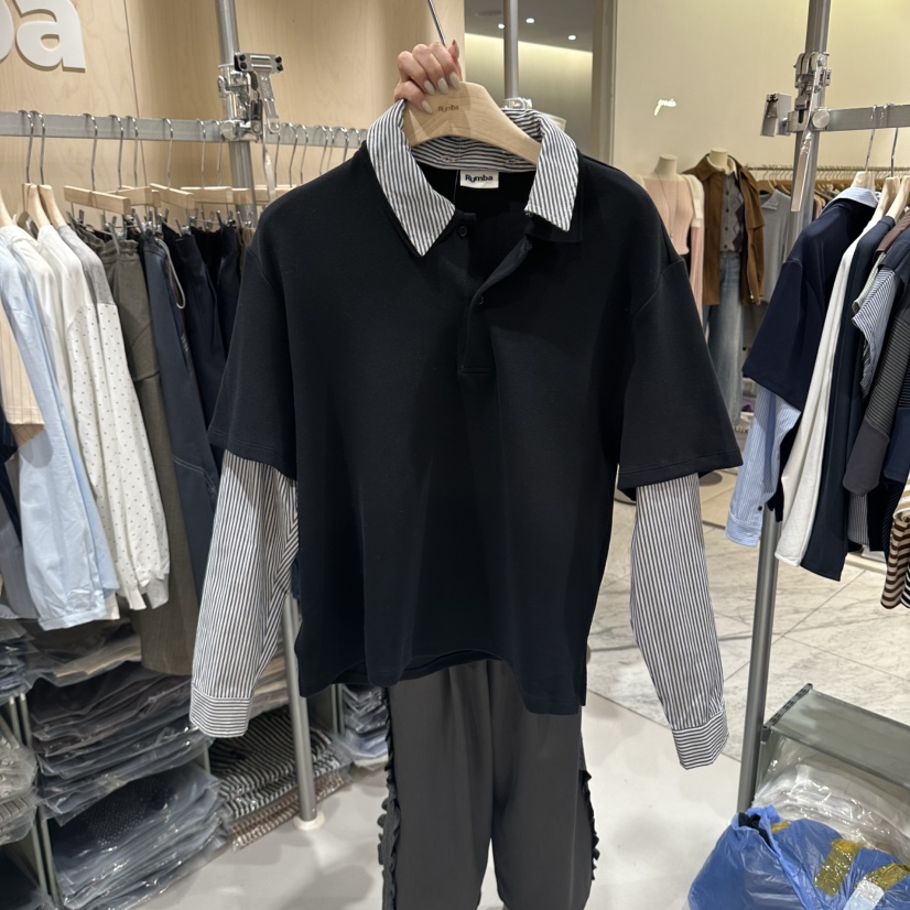 RUMBA東大門代購女裝新品熱賣休閑人氣推薦真品時尚長袖T恤RUMBA長袖T恤圖色2