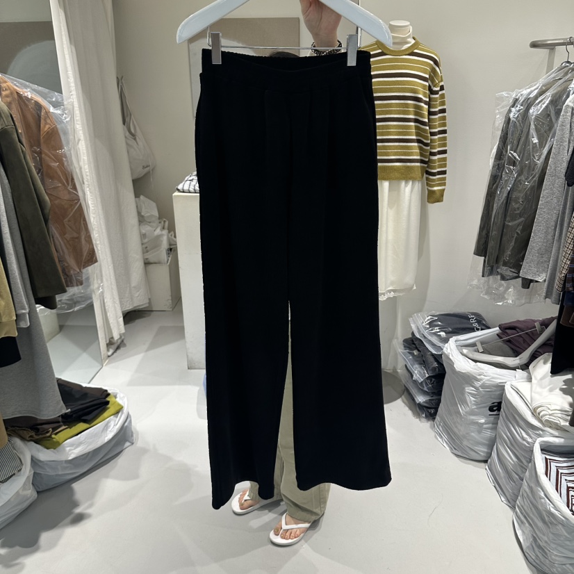 LORING RE I韓國直郵女士新品熱賣時尚真品人氣休閑休閑褲LORING RE-I/BARE休閑褲圖色3黑色