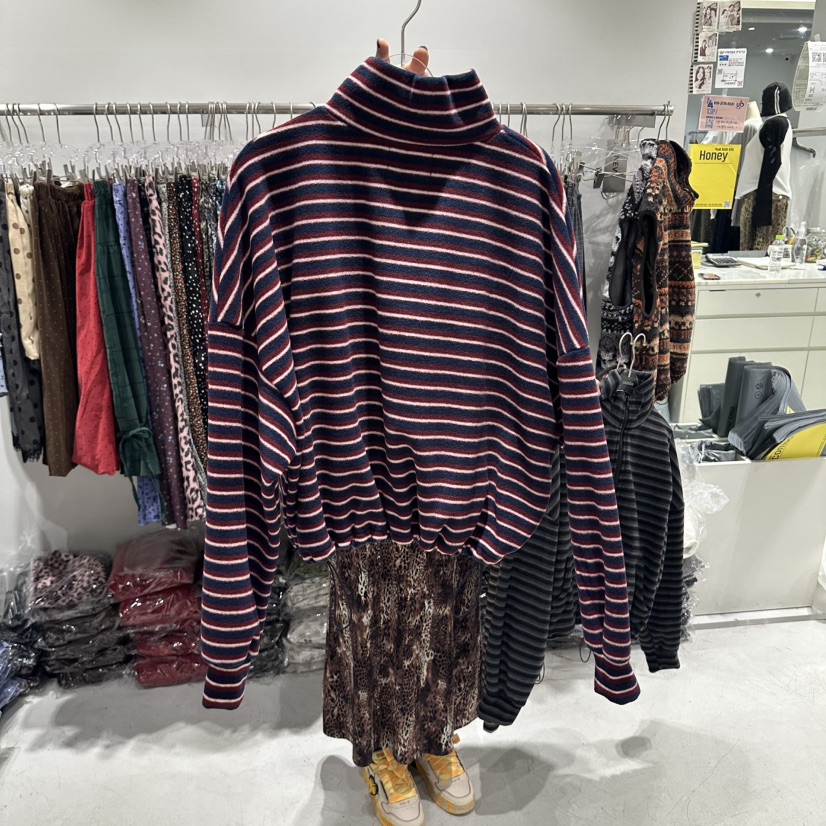 COMBO東大門實拍女士新品休閑推薦真品熱賣時尚衛衣拉鏈條紋COM_BO衛衣