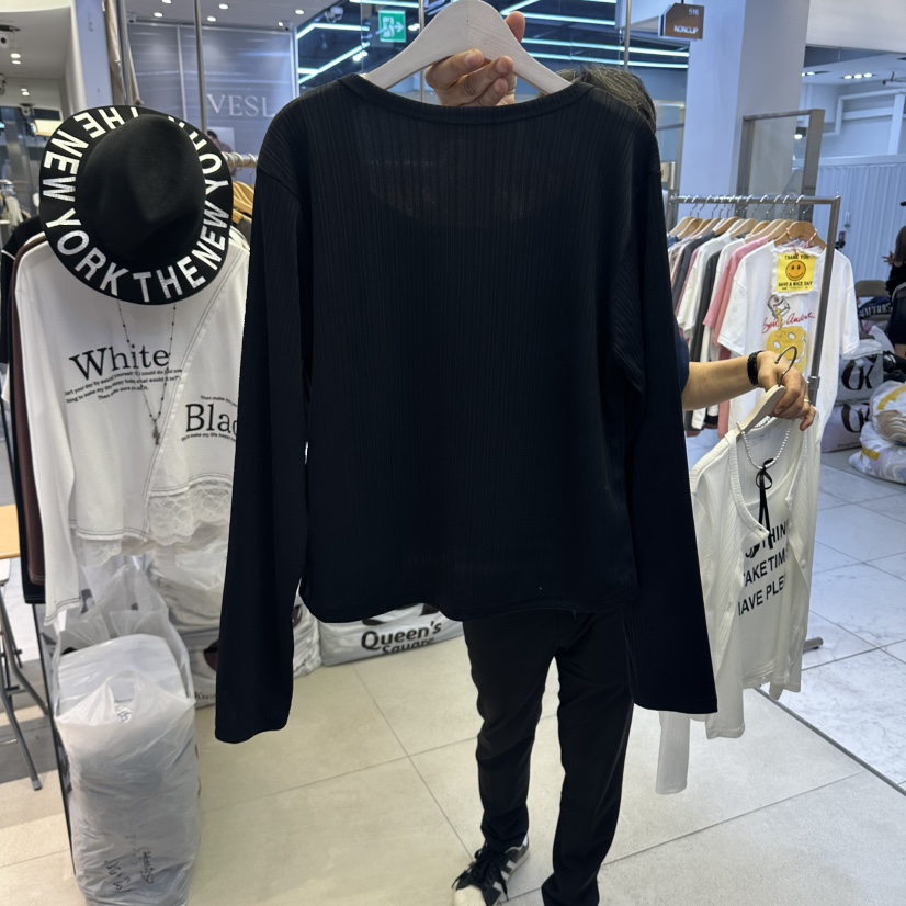 K STORY韓國直郵女士新款時尚熱賣開衫假兩件蕾絲雙層開衫K STORY開衫