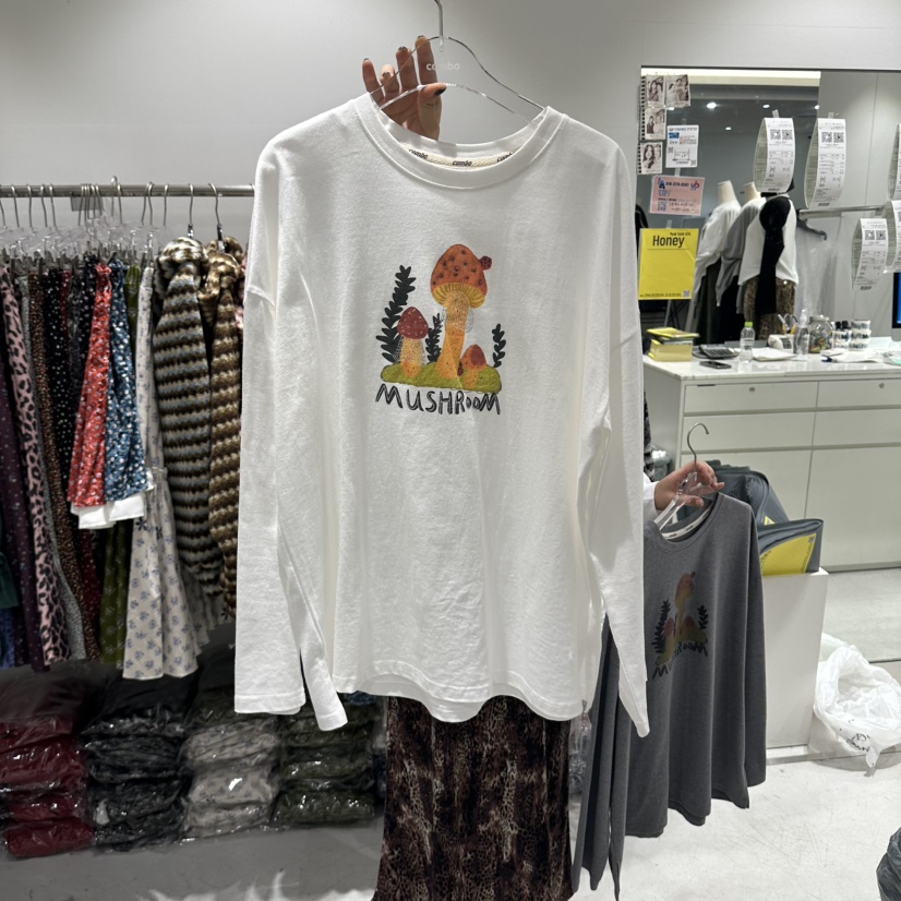 COMBO韓國代購女裝新品真品時尚人氣推薦休閑熱賣長袖T恤COM_BO長袖T恤圖色1