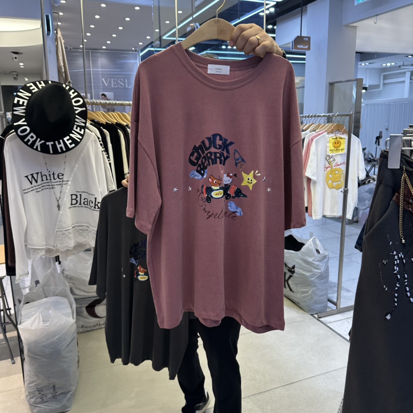 K STORY東大門代購女士新款推薦真品休閑時尚人氣熱賣T恤K STORYT恤圖色1