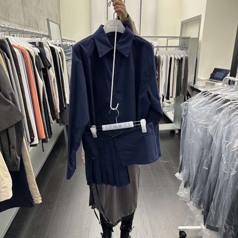 OUTLANDER韓國直郵女裝新品推薦人氣時尚熱賣真品休閑套裝OUTLANDER套裝圖色4深藍色