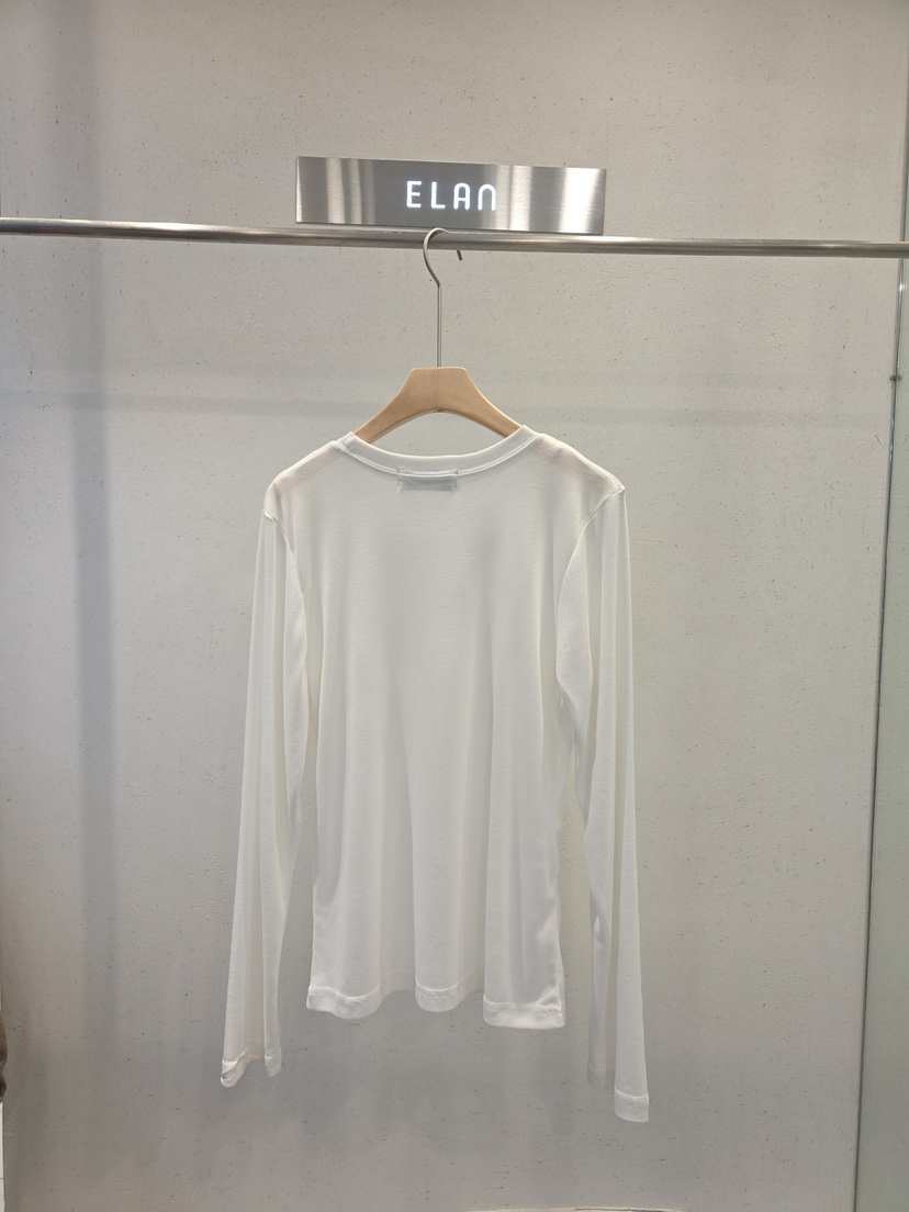 ELAN韓國直郵女裝新款真品休閑時尚推薦長袖T恤莫代爾柔軟ELAN長袖T恤
