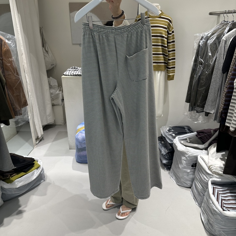 LORING RE I東大門直郵女裝新款時尚人氣推薦休閑褲條紋LORING RE-I/BARE休閑褲