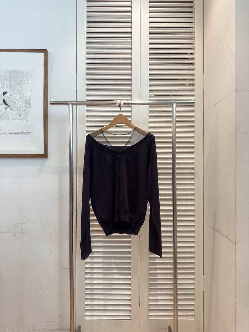 FAVE-L韓國代購女士新款時尚真品熱賣人氣推薦針織衫透明FAVE-L針織衫圖色3深藍色