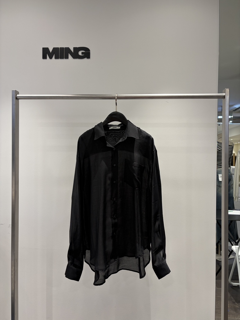 MING/MENG東大門實拍女士新款人氣休閑真品襯衫蕾絲衫透視MING/MENG襯衫/蕾絲衫圖色2黑色