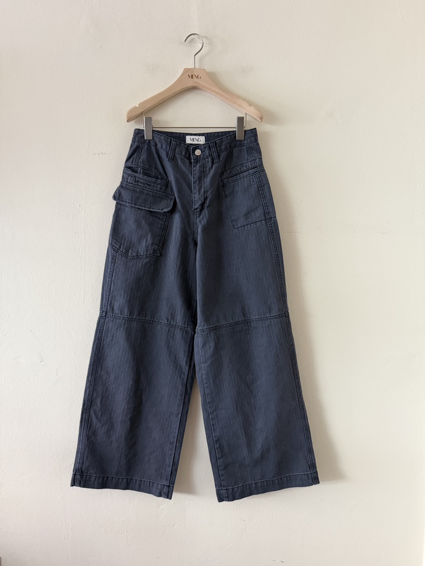 MENG/MING東大門代購女士新款真品熱賣時尚休閑褲不對稱MENG/MING休閑褲圖色1