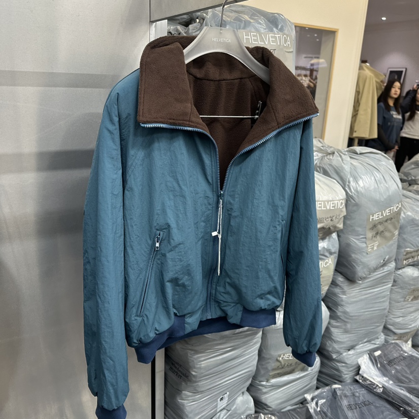 HELVETICA東大門直郵女裝新品時尚人氣休閑推薦夾克雙面抓絨HELVETICA夾克圖色2