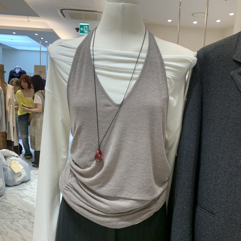 FLAT東大門代購女士新款休閑推薦吊帶背心不含內搭開襟無袖flat吊帶/背心圖色1