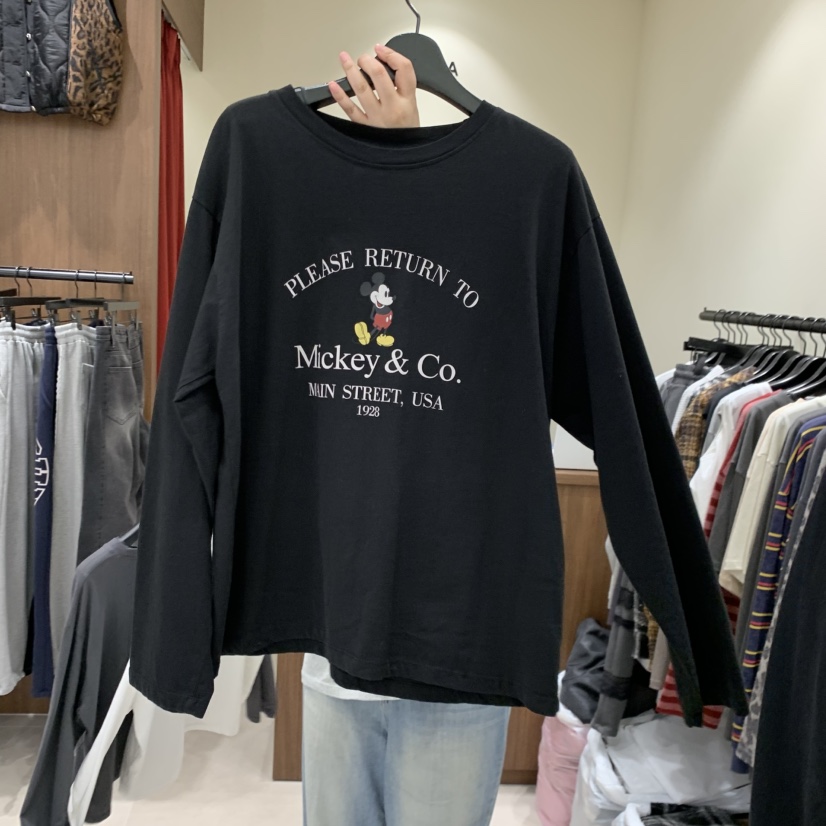 VANTA東大門實拍女士新品休閑人氣推薦時尚真品長袖T恤米奇VANTA長袖T恤圖色3