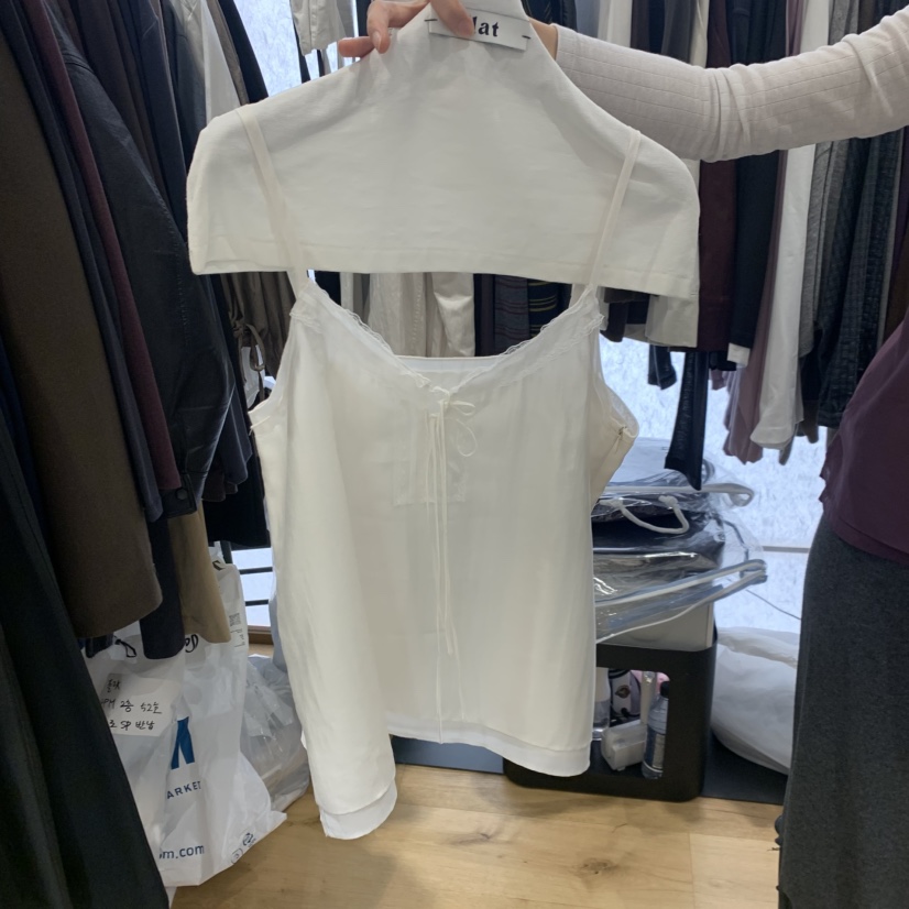 FLAT韓國直郵女士新品熱賣時尚推薦人氣吊帶背心不含內搭flat吊帶/背心圖色1