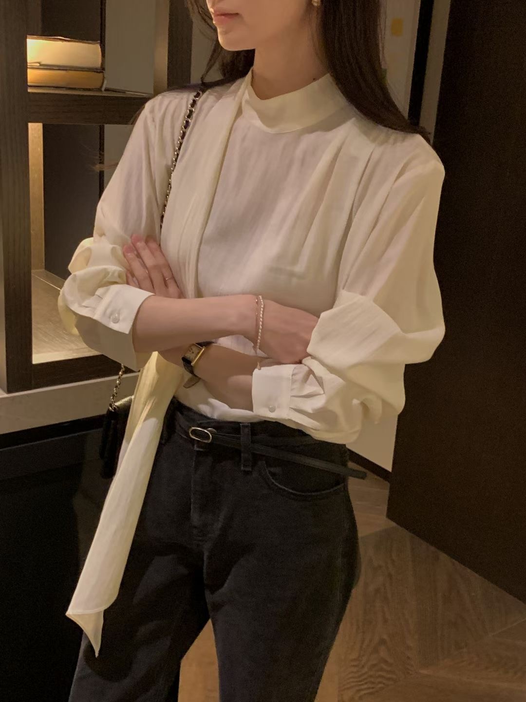 OSRO韓國直郵女士新品休閑時尚推薦人氣真品熱賣襯衫蕾絲衫OSRO襯衫/蕾絲衫