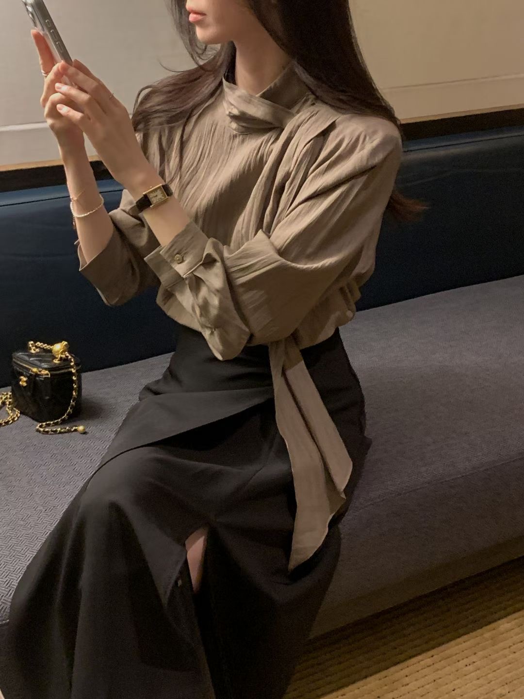 OSRO韓國直郵女士新品休閑時尚推薦人氣真品熱賣襯衫蕾絲衫OSRO襯衫/蕾絲衫