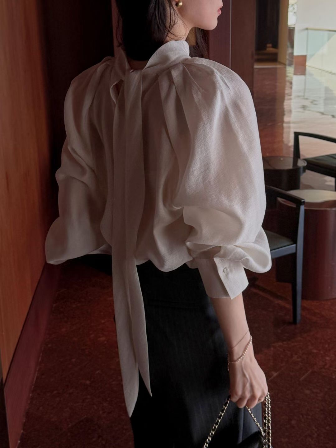 OSRO東大門代購女裝新款休閑真品時尚熱賣人氣襯衫蕾絲衫OSRO襯衫/蕾絲衫