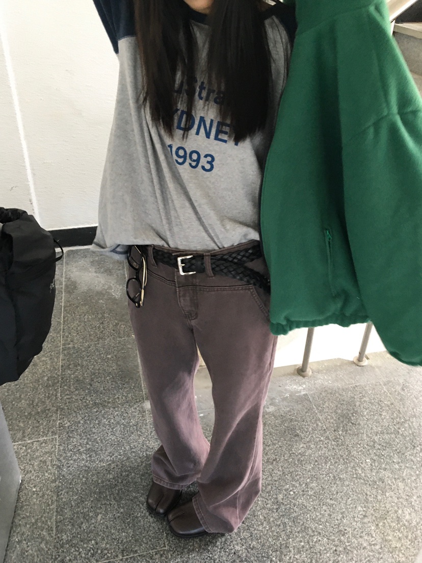 BAKING POWDER韓國直郵女士新款人氣休閑真品休閑褲喇叭BAKING POWDER休閑褲